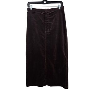 Vtg 90s Y2K Corduroy Skirt Womens Sz 10 Brown Pockets Western Dark Academia Boho